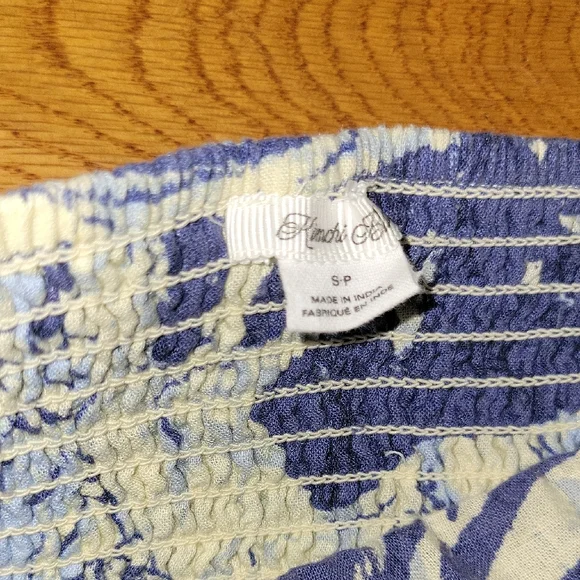 Kimchi Blue Strapless Top in Blue and Cream - Picture 6 of 10